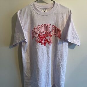 Redbone Gym Short Sleeve Tee — White with Red Graphic